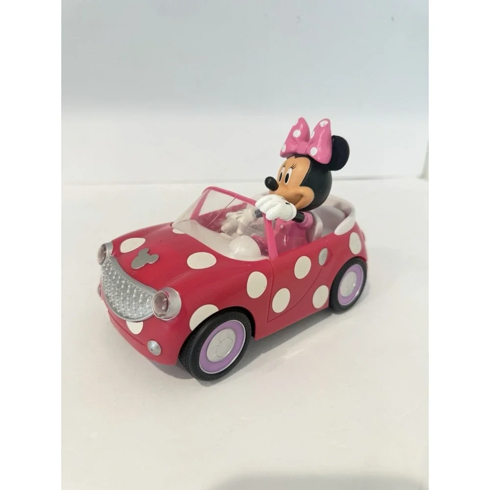 Minnie's Roadster Pink Polka Dot Plastic Convertible Car Toy Model 84761 Kids
